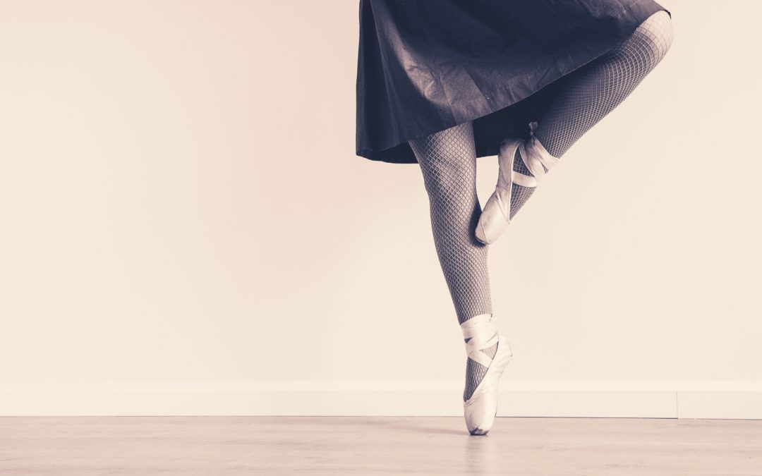 ballerina on one toe